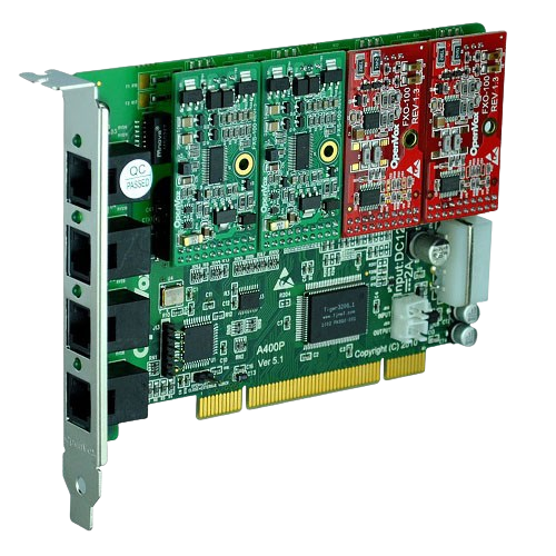 OPENVOX A400 + 2X FXO MODULES RED - 2YW